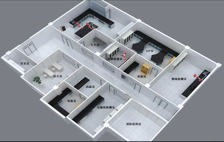 美順達代工實驗室三維效果圖4